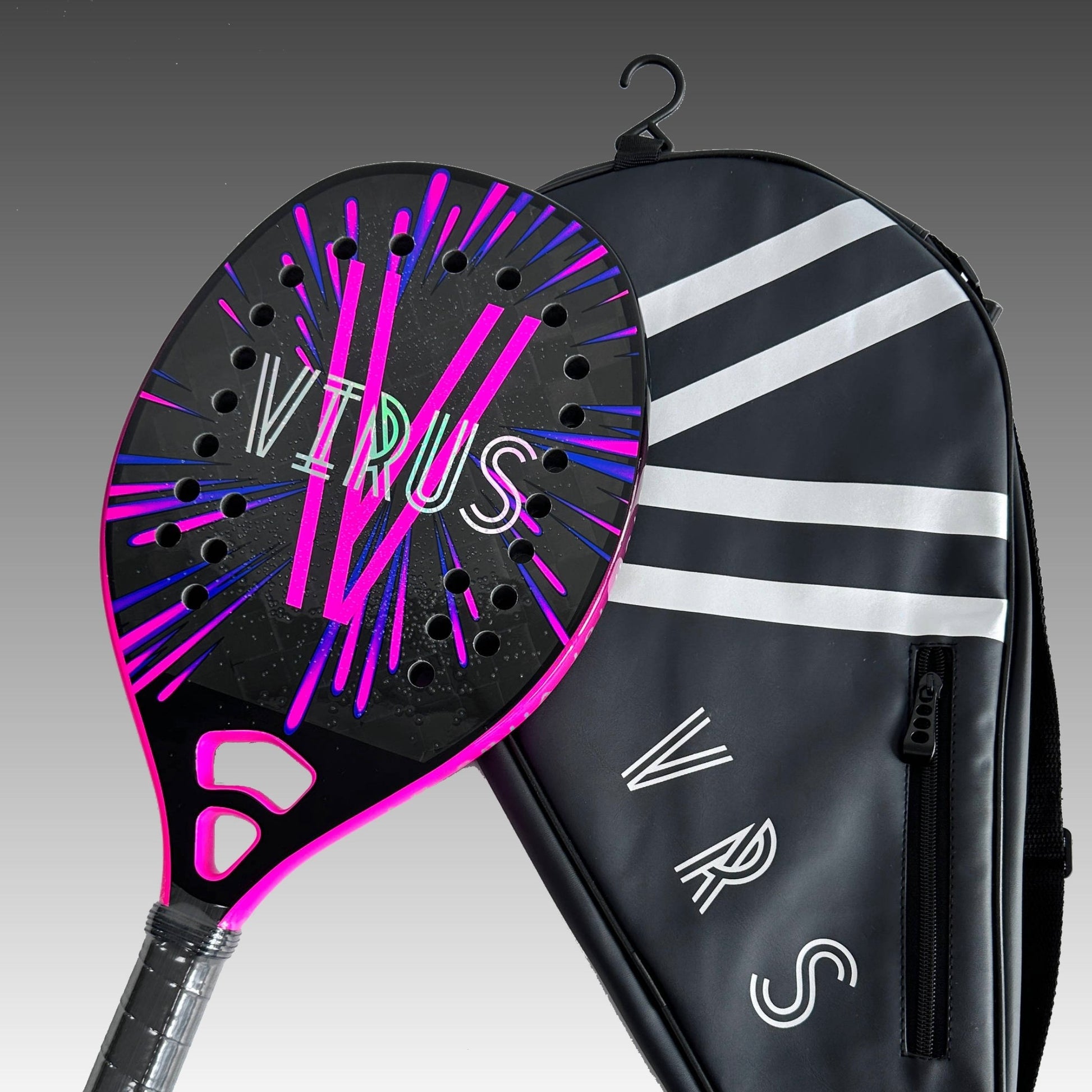 Detalle diagonal de la  funda y diseño VIRUS OBSESSION
