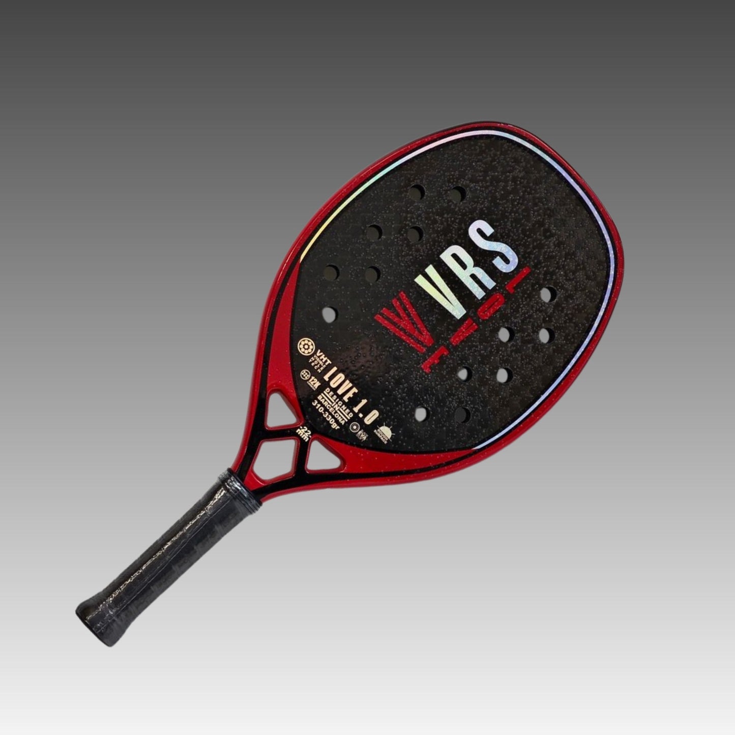  Raqueta VIRUS LOVE 1.0 en posición diagonal sobre fondo neutro

