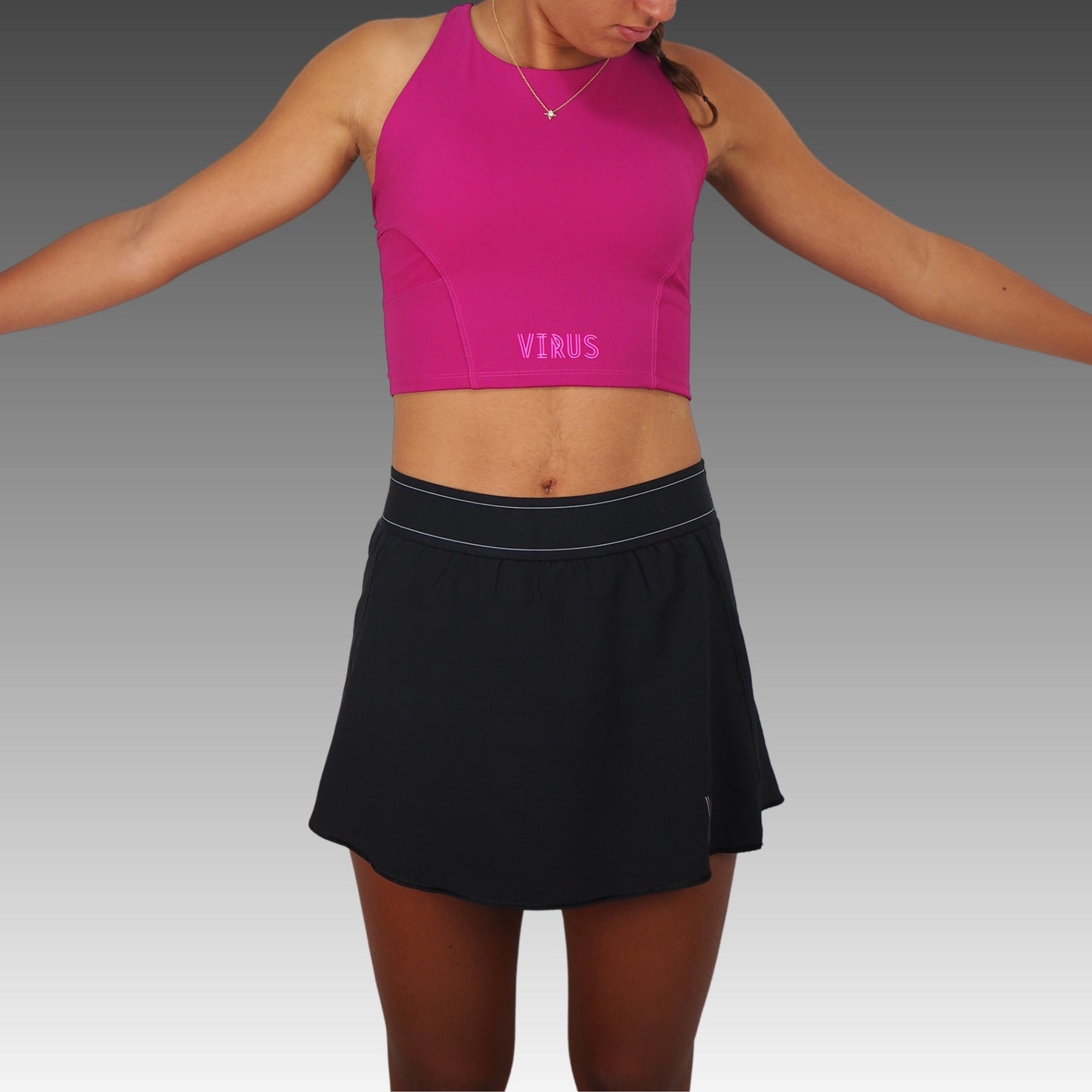  Falda deportiva mujer VIRUS con cintura elástica y diseño cómodo

