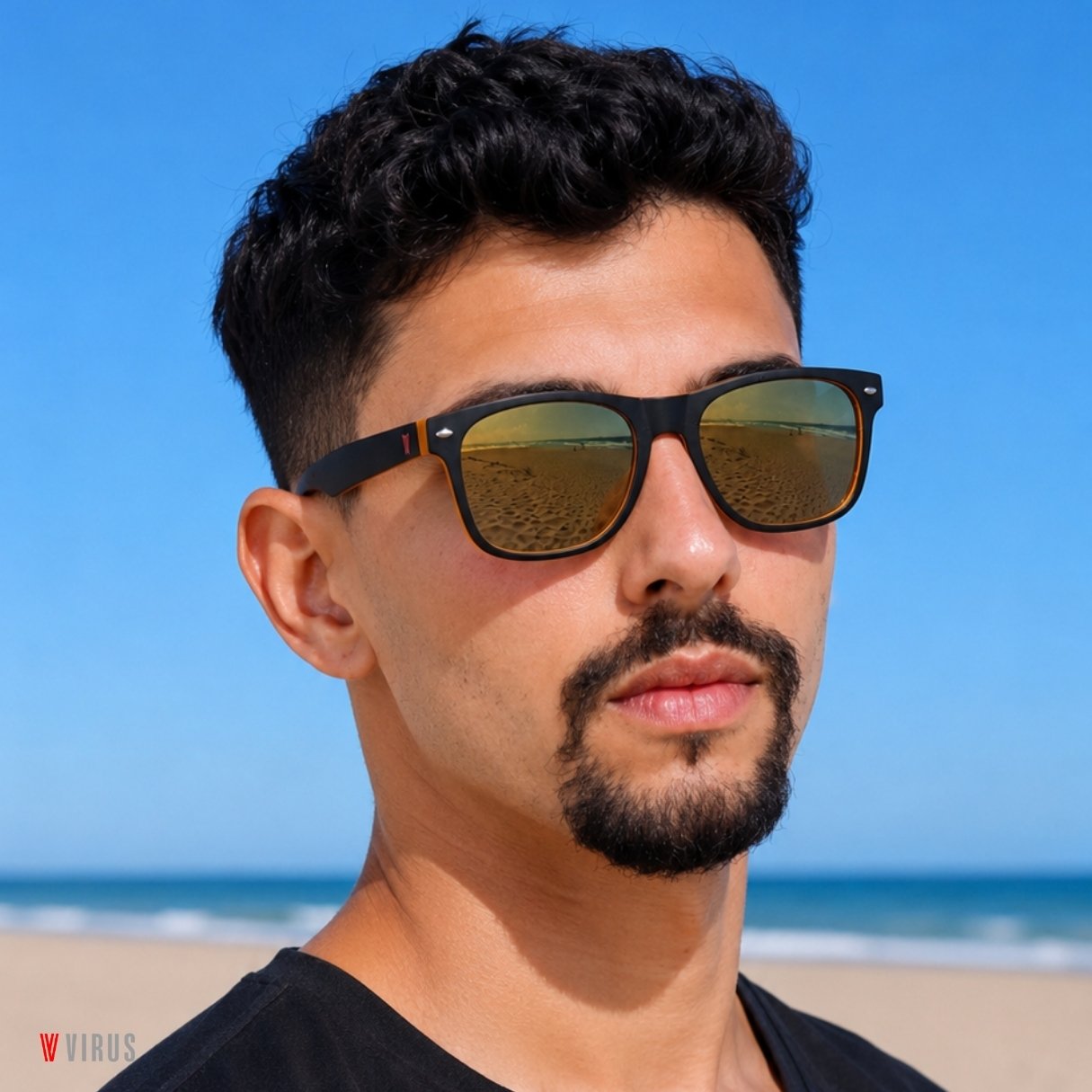 Gafas de sol VIRUS Rainbow lente espejada - vista lateral hombre
