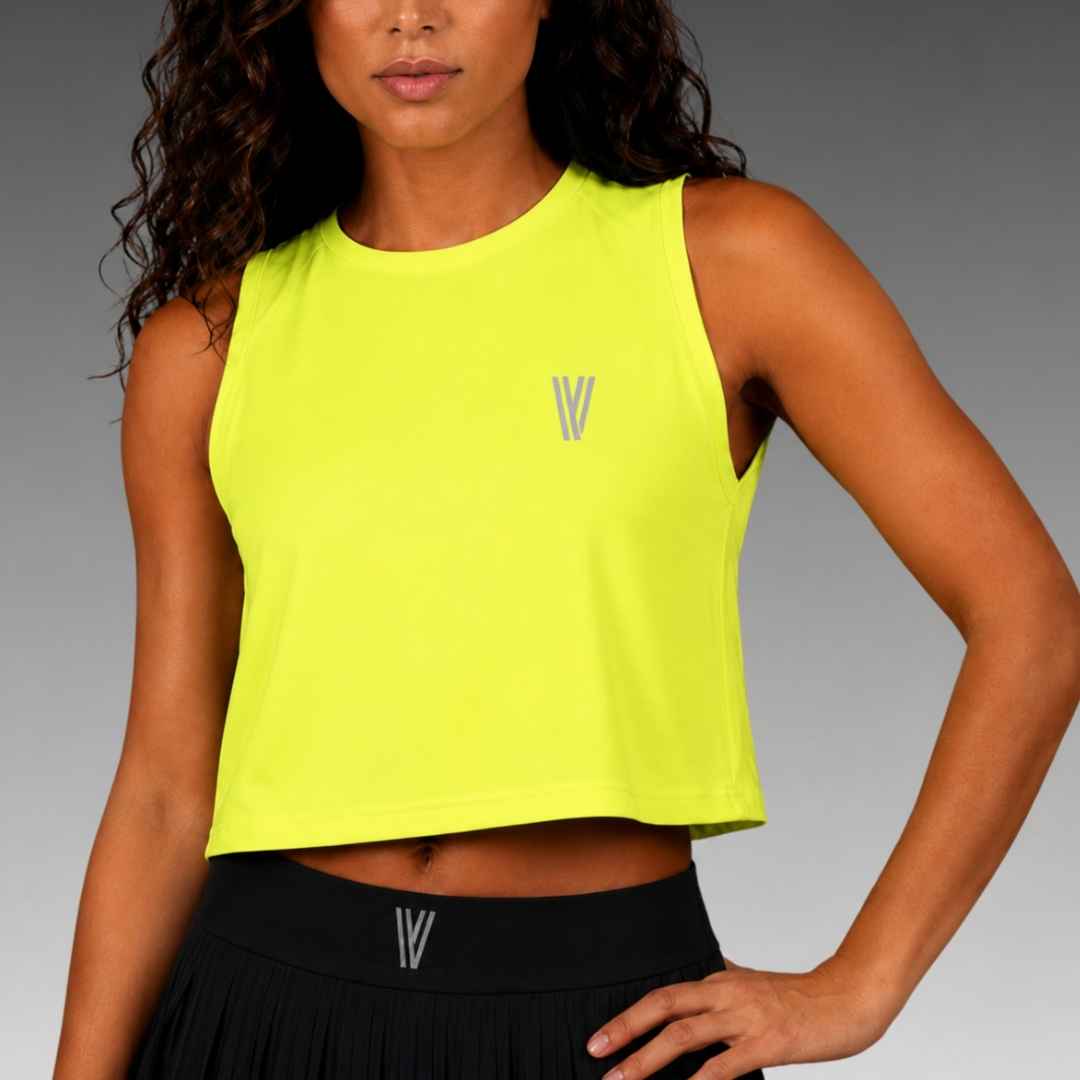 Top deportivo VRS Aura para mujer en amarillo