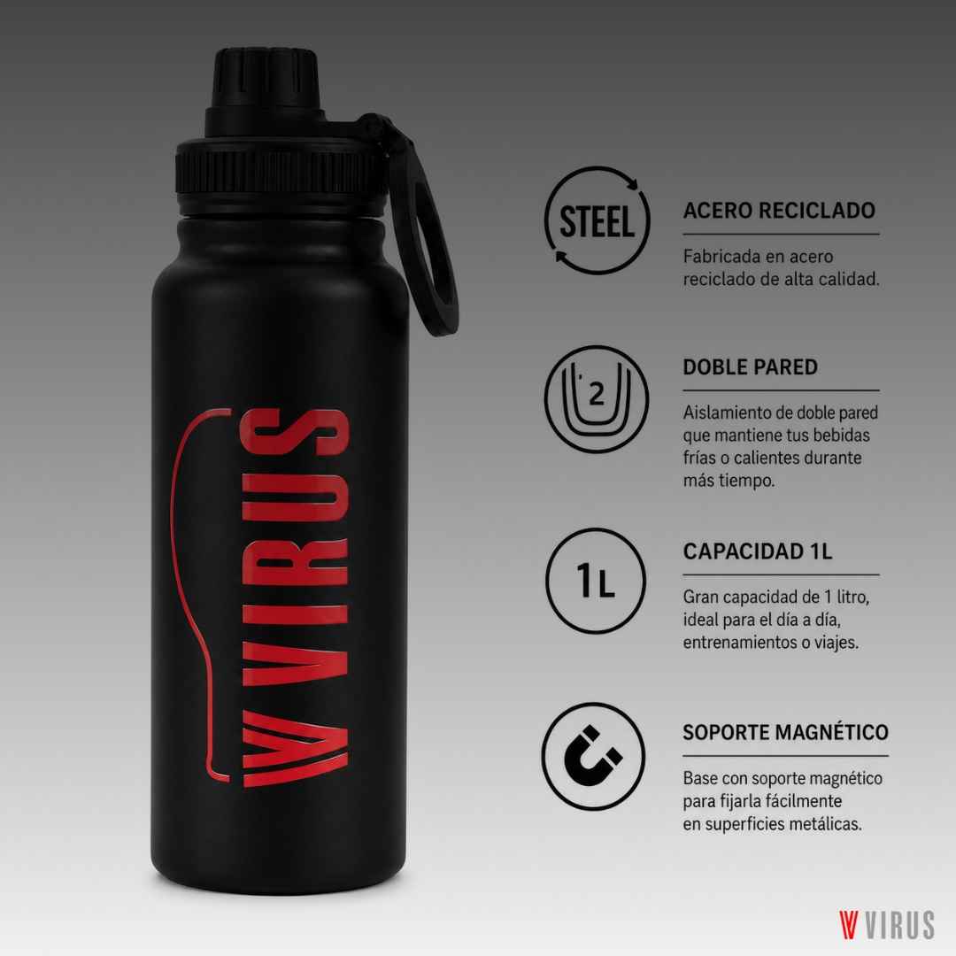 Botella VRS Onyx – Térmica Acero Inoxidable Negro