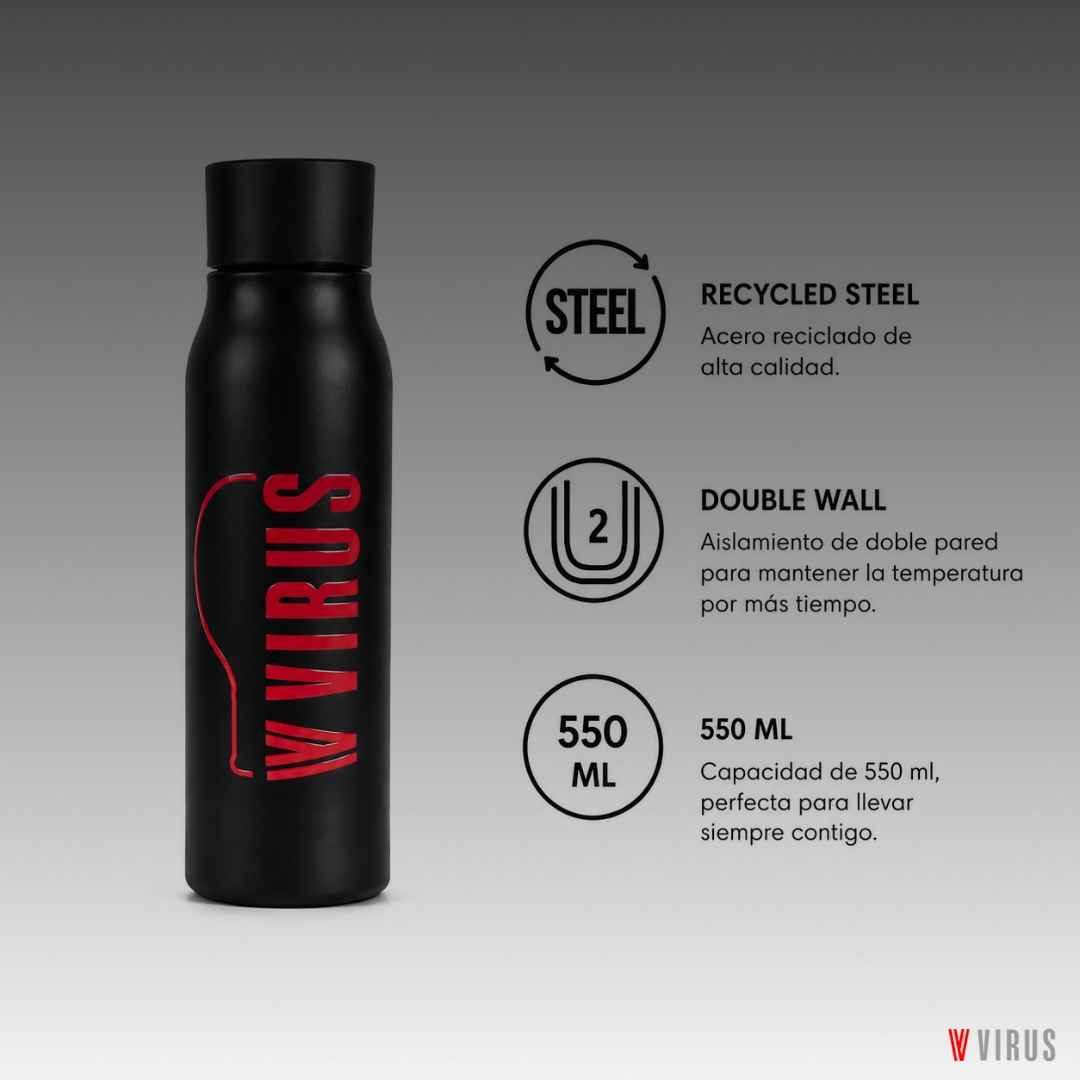 Botella VRS Onyx – Térmica Acero Inoxidable Negro