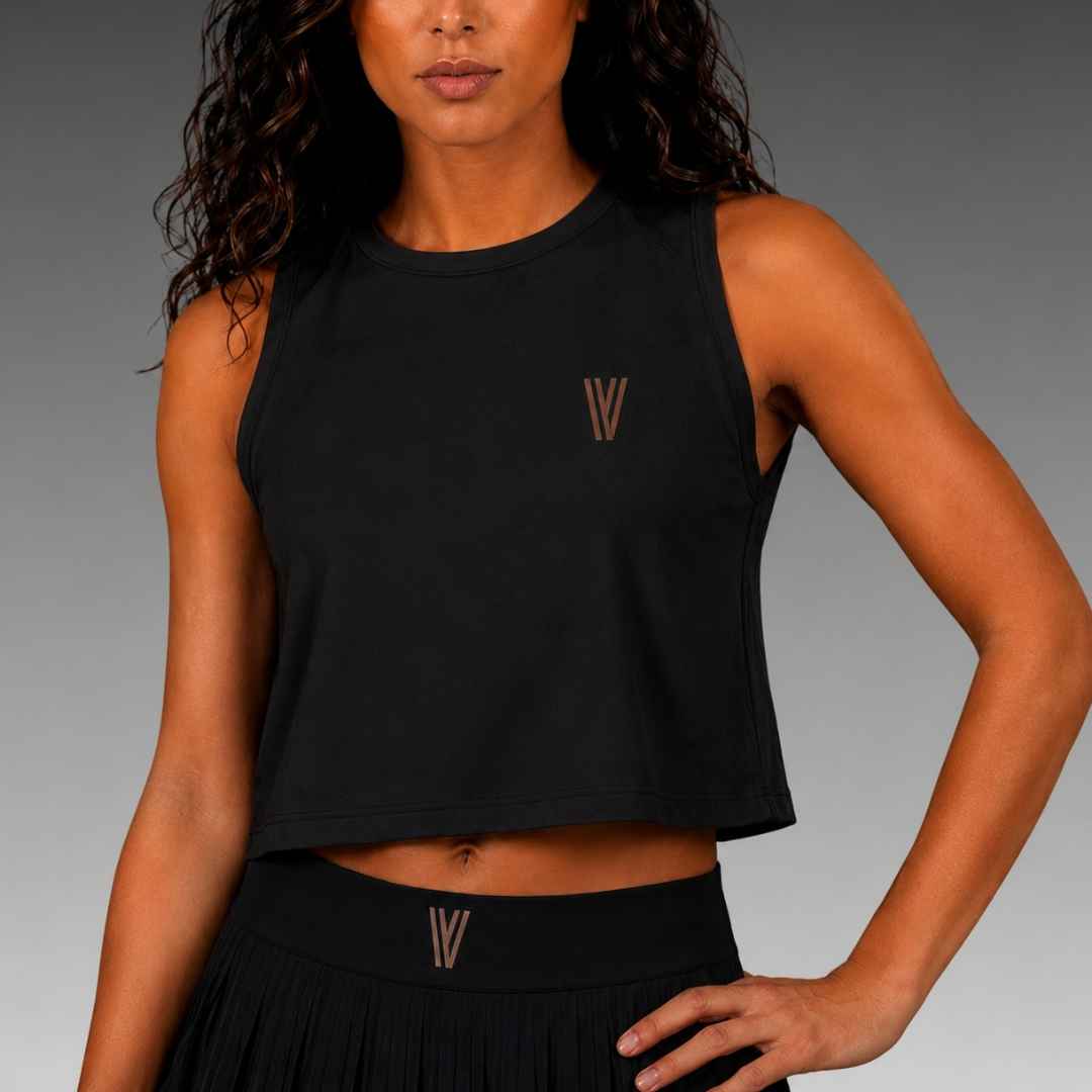 Top deportivo VRS Aura para mujer en negro