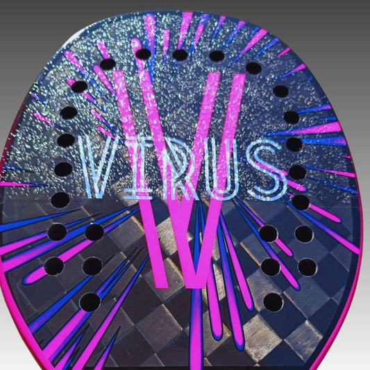 Tratamiento antideslizante profesional en pala de beach tennis VIRUS